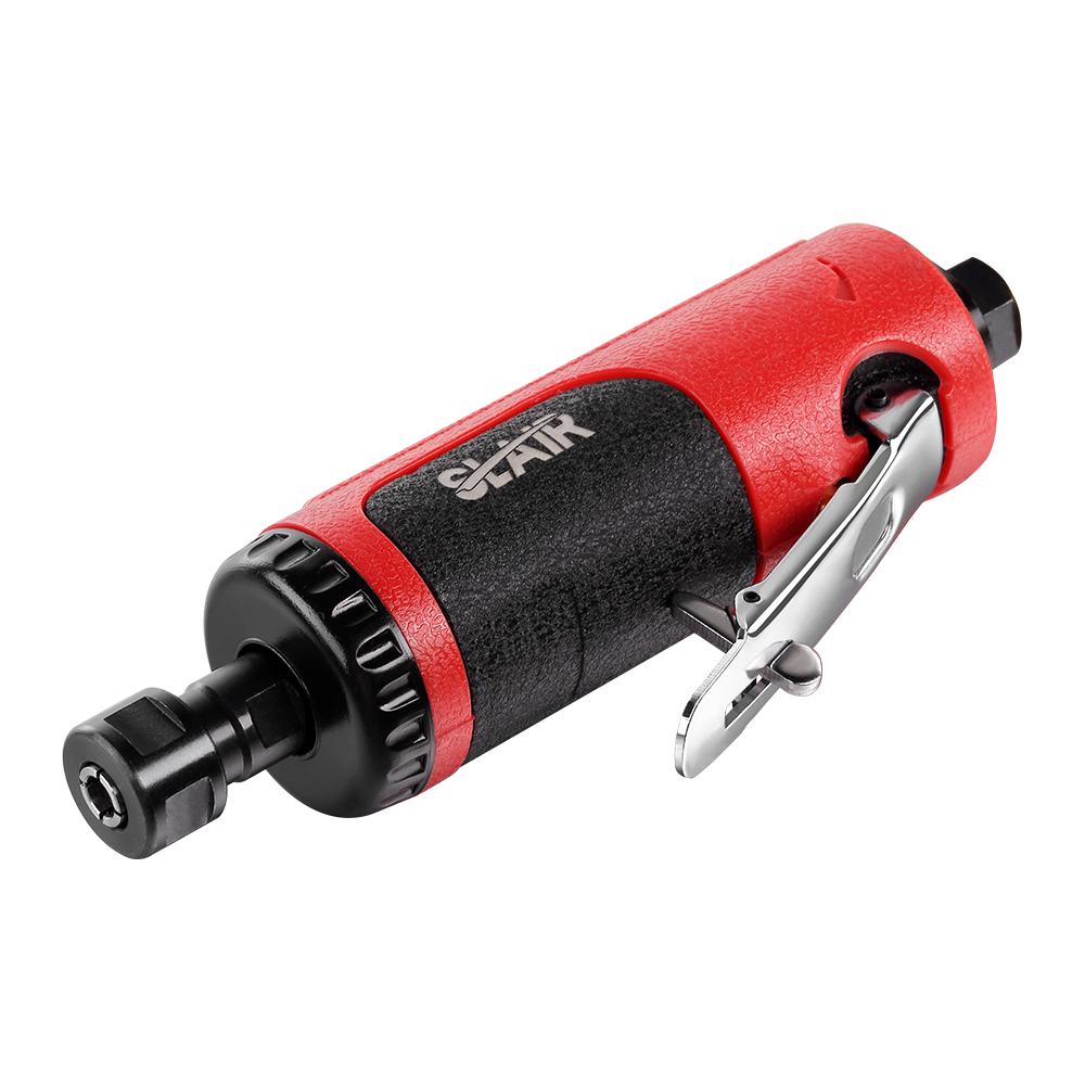 SLAIR AIR DIE GRINDER, 22000RPM,SAFETY TRIGGER, ALUMINUM WITH RUBBER, WITH1/4" 1/8" OR 3MM 6MM COLLET,HOSE, PROFESSIONAL
