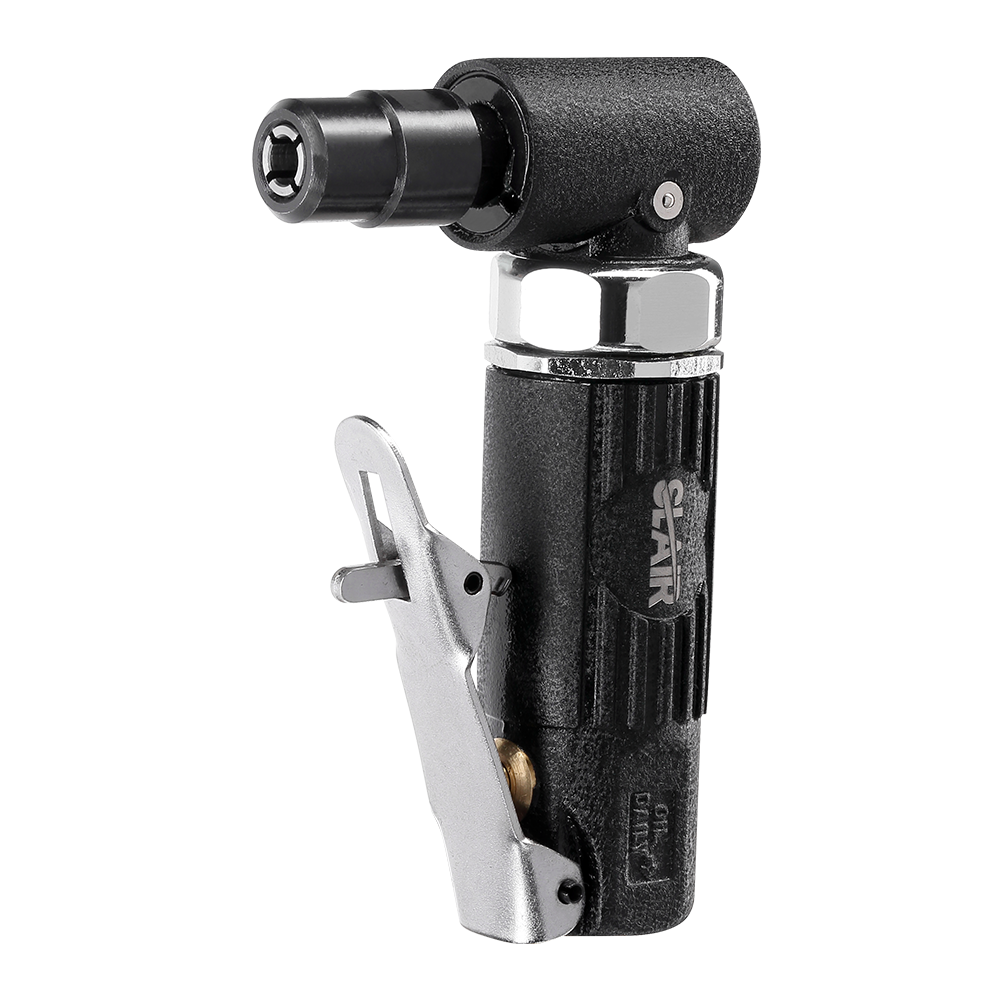 SLAIR MINI AIR ANGLE DIE GRINDER, 20000RPM, SAFETY TRIGGER, ALUMINUM, WITH 1/4" 1/8" OR 3MM 6MM COLLET, PROFESSIONAL