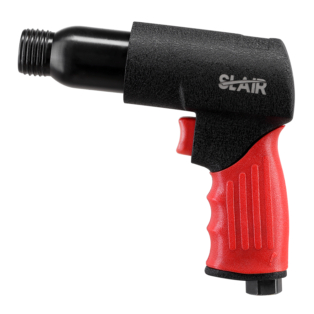 SLAIR 190MM AIR HAMMER WITH SPRING, SHORT CHISEL, ALUMINUM WITH RUBBER