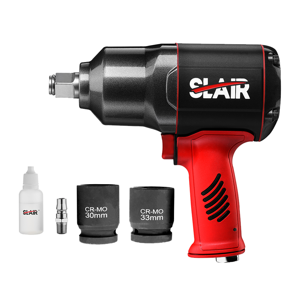 SLAIR Tool Kit 7PC 3/4" AIR IMPACT WRENCH KIT, WITH SOCKET, 2000NM, COMPOSITE, HEAVY DUTY, BMC SET