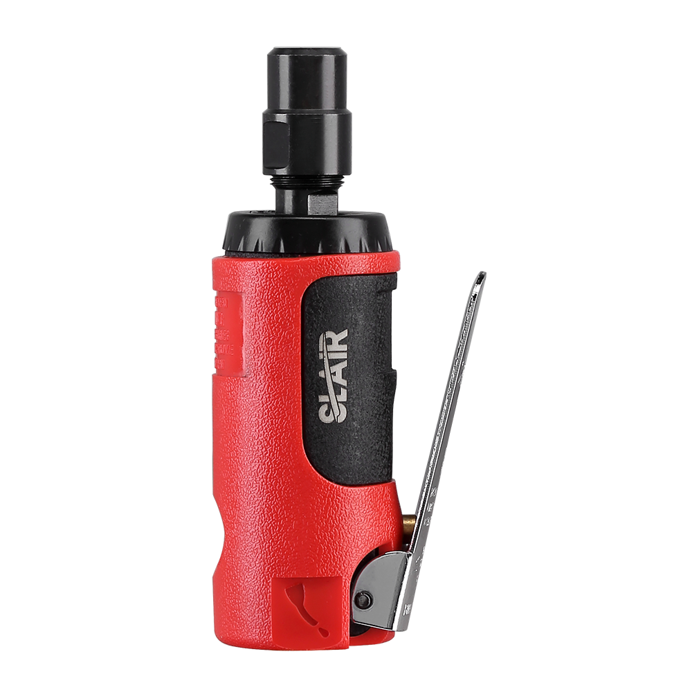 SLAIR MINI AIR DIE GRINDER, 25000RPM, ALUMINUM WITH RUBBER, WITH 1/4" 1/8" OR 3MM 6MM COLLET, PROFESSIONAL