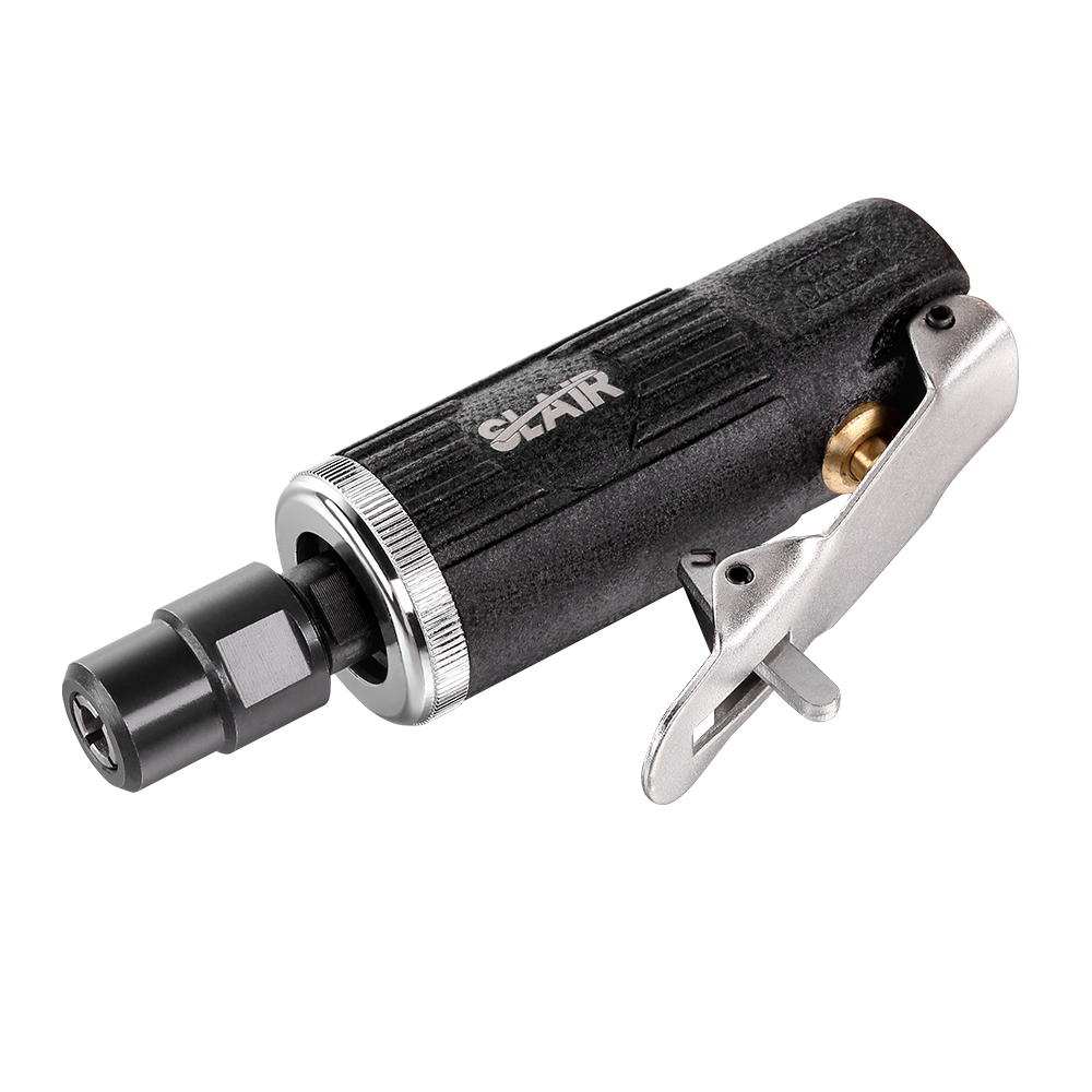 SLAIR MINI AIR DIE GRINDER, 25000RPM,SAFETY TRIGGER,ALUMINUM,WITH1/4" 1/8" OR 3MM 6MMCOLLET , PROFESSIONAL