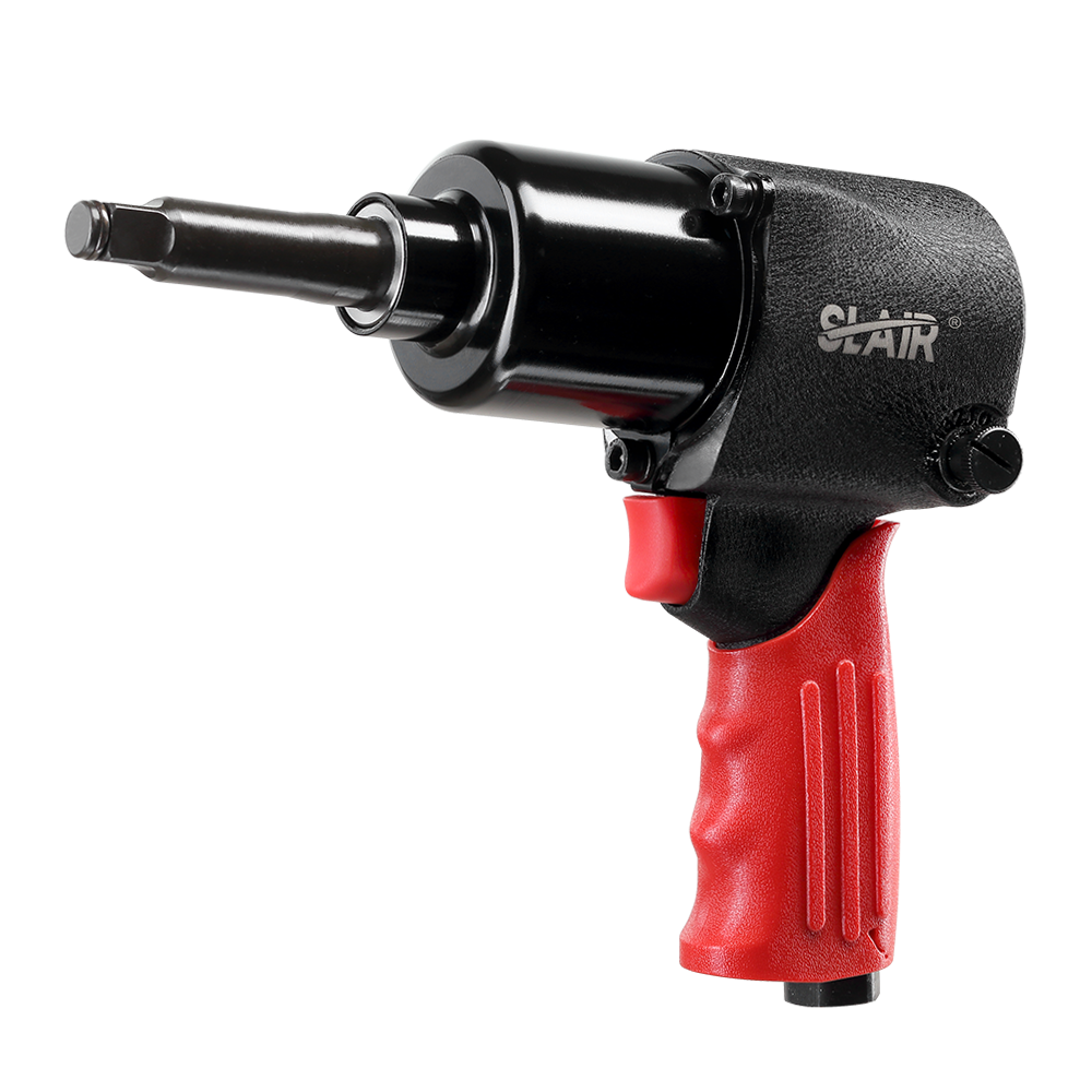 SLAIR LONG ANVIL 1/2" AIR IMPACT WRENCH- 881NM, HANDLE EXHAUST, ALUMINUM WITH RUBBER