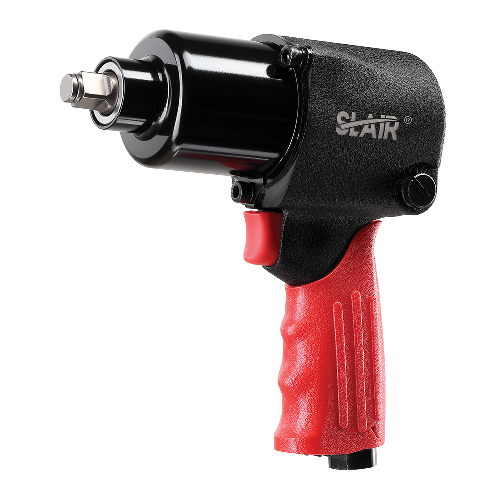 SLAIR 1/2" AIR IMPACT WRENCH- 881NM, HANDLE EXHAUST, ALUMINUM WITH RUBBER