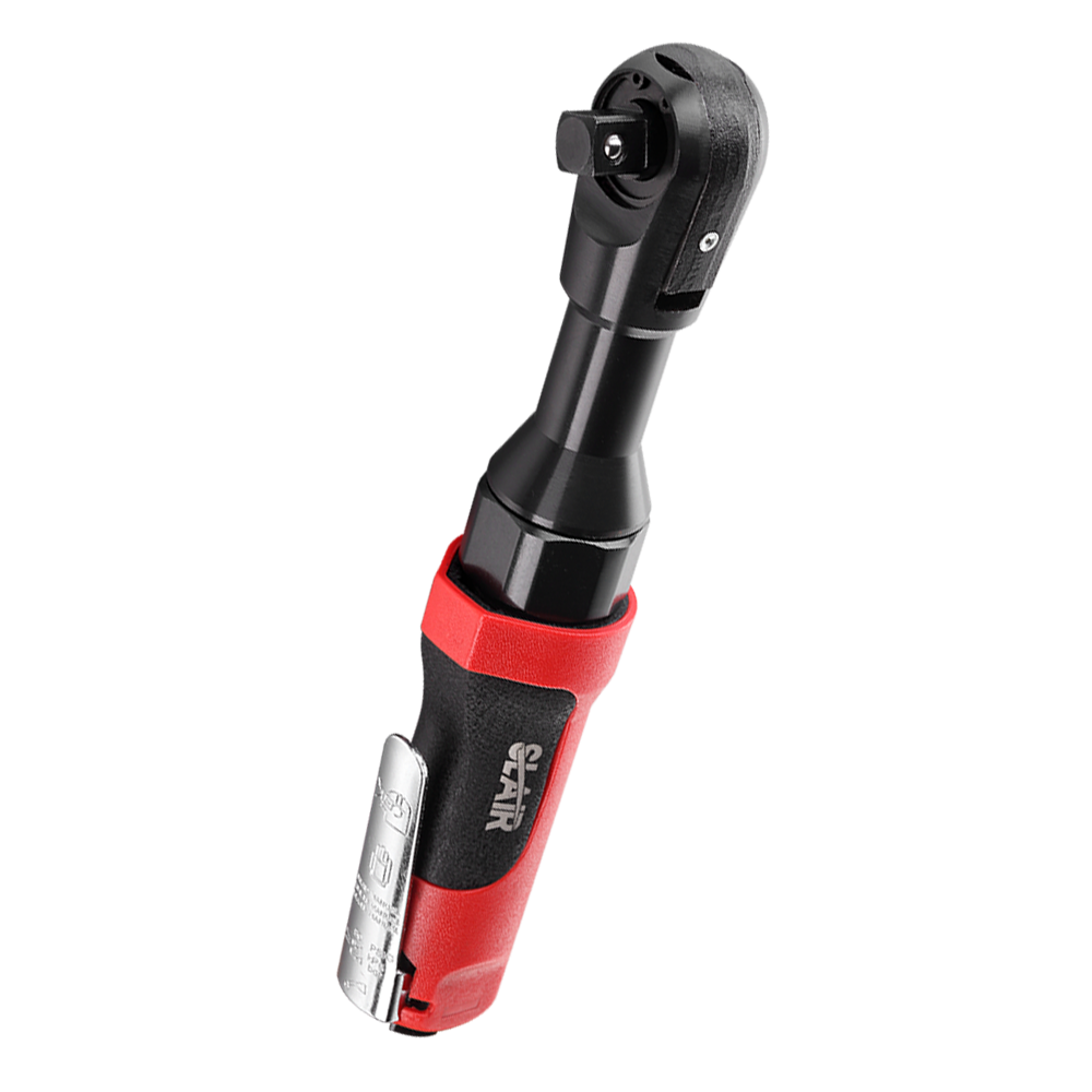 SLAIR 1/2" 3/8" AIR RATCHET WRENCH- 88NM, ALUMINUM WITH RUBBER, CLASSIC