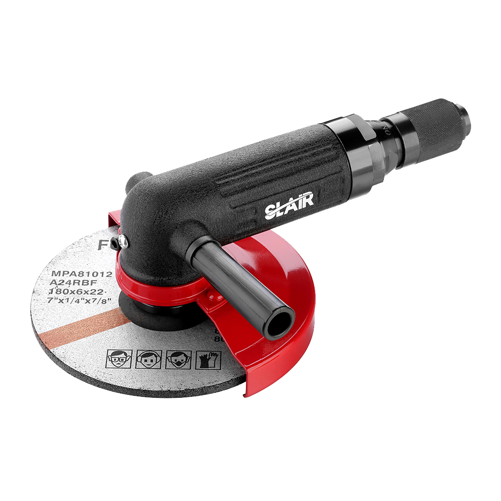 SLAIR 7" AIR ANGLE GRINDER, KNOB, PROFESSIONAL, HEAVY DUTY