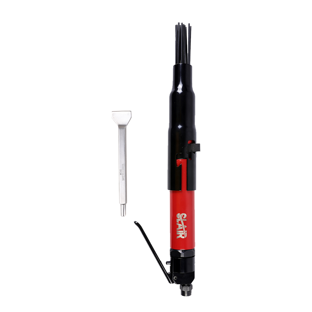 SLAIR Tool Kit 4PC AIR NEEDLE SCALER KIT WITH CHISEL, 2 IN 1 HAMMER, 19NEEDLES, BMC SET