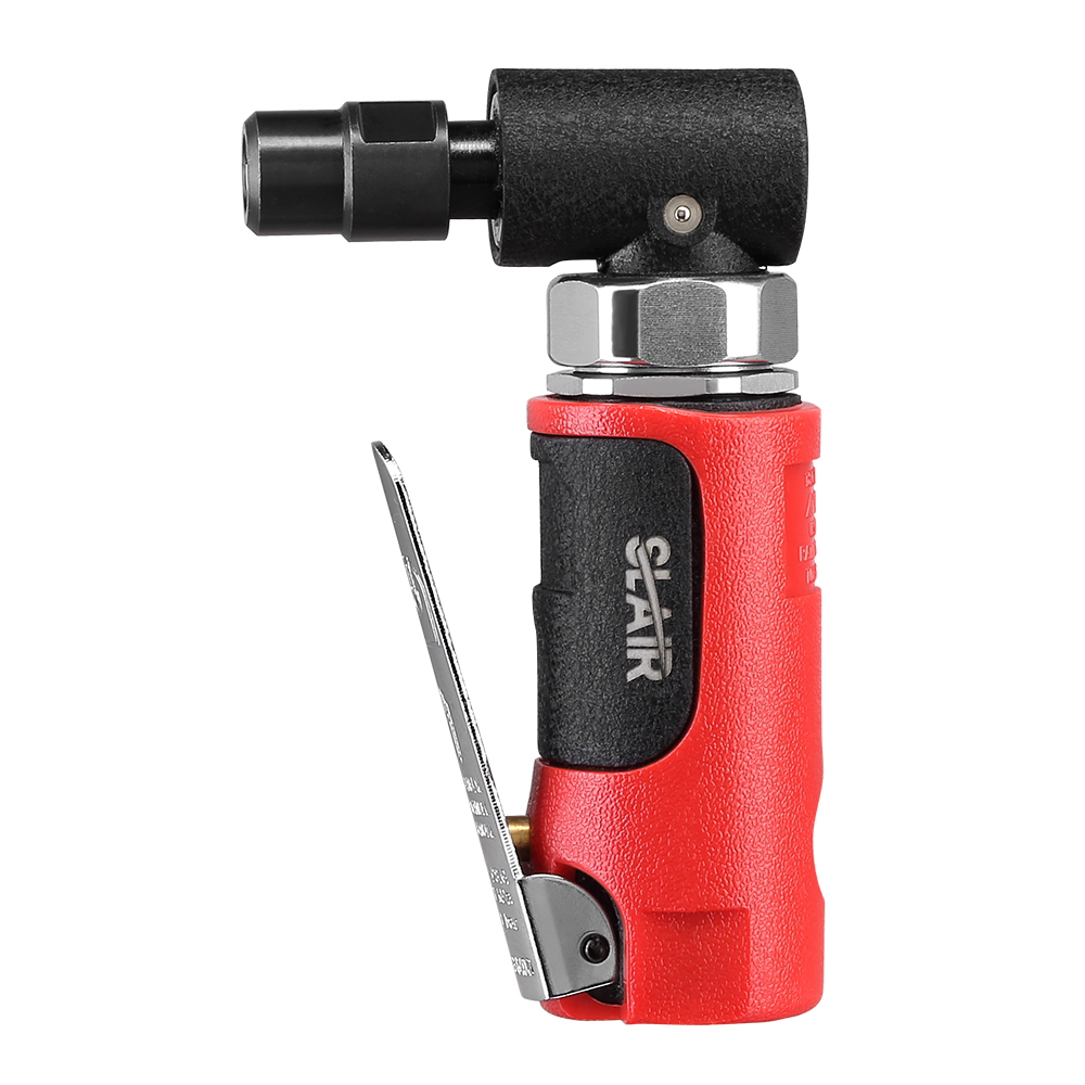 SLAIR MINI AIR ANGLE DIE GRINDER, 20000RPM, ALUMINUM WITH RUBBER, WITH 1/4" 1/8" OR 3MM 6MM COLLET, PROFESSIONAL