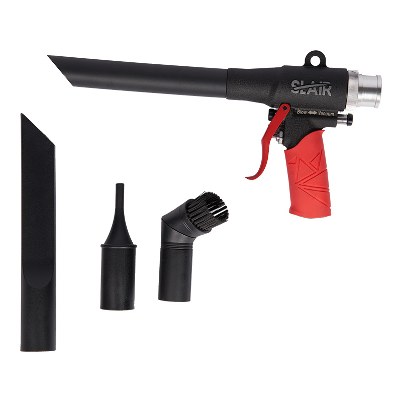 SLAIR ONE-TOUCH AIR VACUUM/BLOW GUN KIT, 2 IN 1, WITH HOSE, BAG, HEAVY DUTY