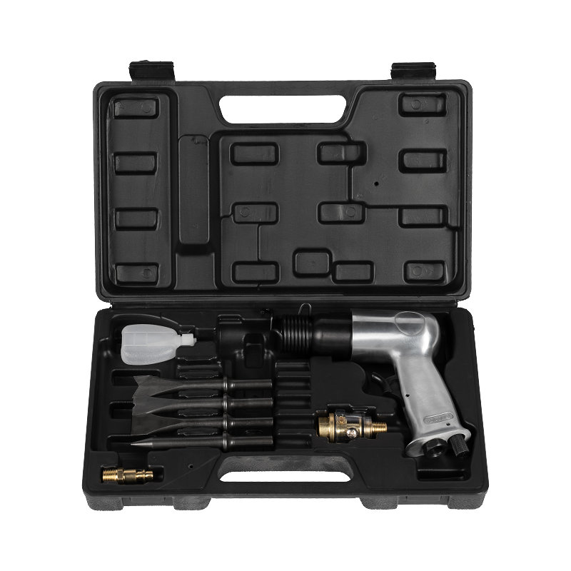 XINXING XQ-T06 9PC 150MM AIR HAMMER KIT, WITH SPRING, 125MM SHORT CHISEL, BMC SET