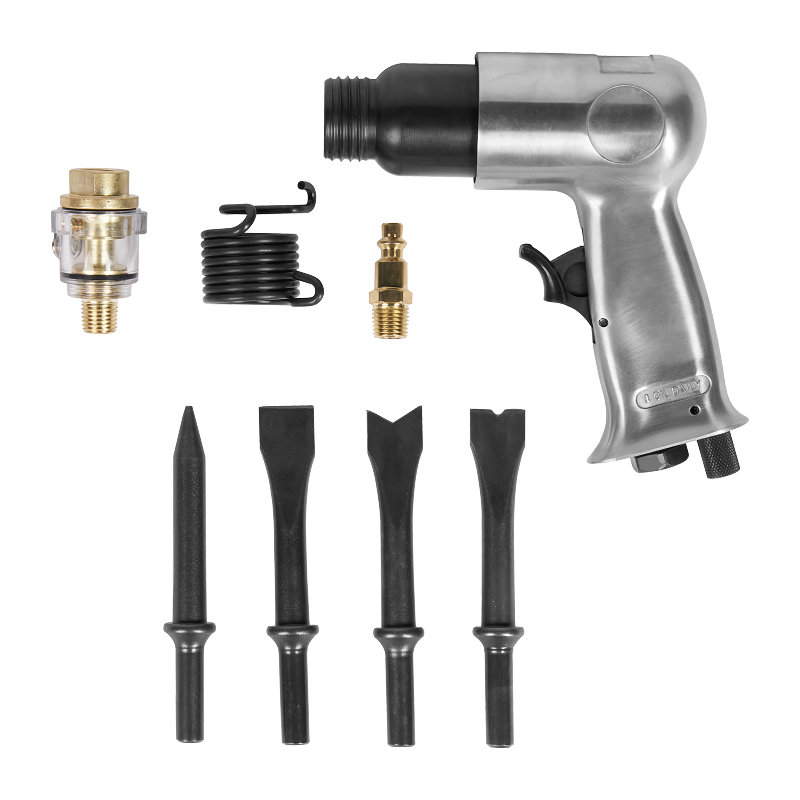 XINXING XQ-T06 9PC 150MM AIR HAMMER KIT, WITH SPRING, 125MM SHORT CHISEL, BMC SET