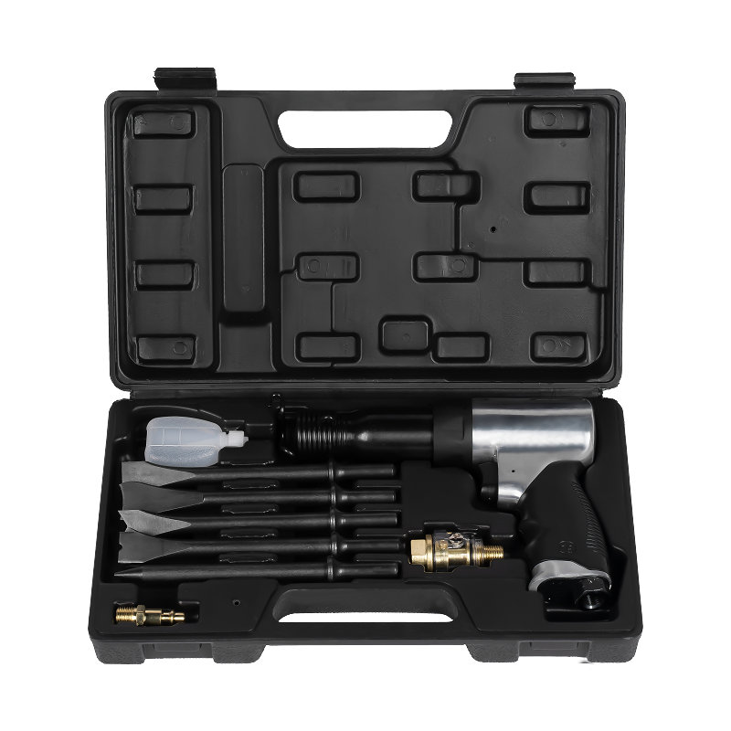 XINXING XQ-T22 10PC 190MM AIR HAMMER KIT,  WITH SPRING, 175MM LONG CHISEL, BMC SET