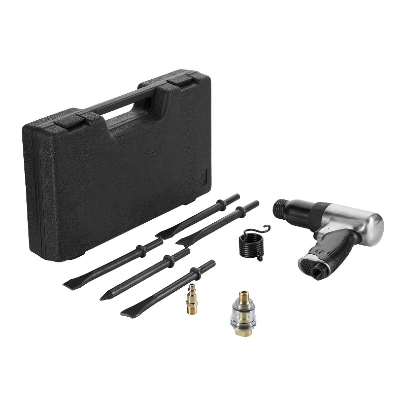 XINXING XQ-T22 10PC 190MM AIR HAMMER KIT,  WITH SPRING, 175MM LONG CHISEL, BMC SET