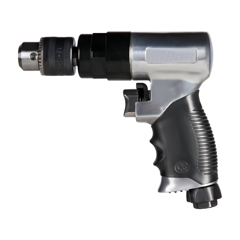 XINXING 3/8" AIR DRILL, 1600 RPM, REVERSIBLE, ALUMINUM WITH RUBBER