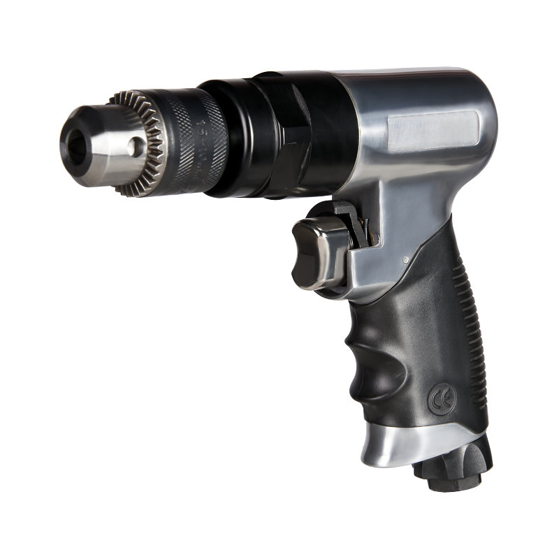 XINXING 3/8" AIR DRILL, 1600 RPM, REVERSIBLE, ALUMINUM WITH RUBBER