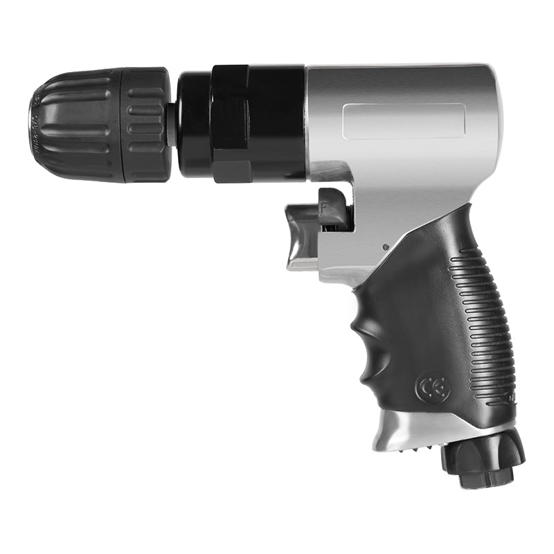 XINXING 3/8" AIR DRIL, NON-REVERSIBLE, KEYLESS, ALUMINUM WITH RUBBER